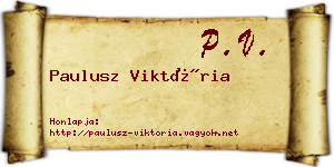 Paulusz Viktória névjegykártya