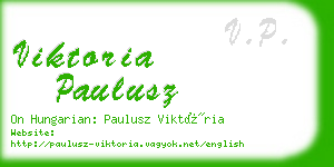 viktoria paulusz business card